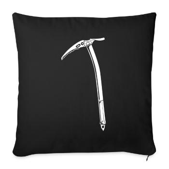 Ice climbing Mountaineering Climbing Mountaineers - Sofa pillowcase 17,3'' x 17,3'' (45 x 45 cm) - black - Front