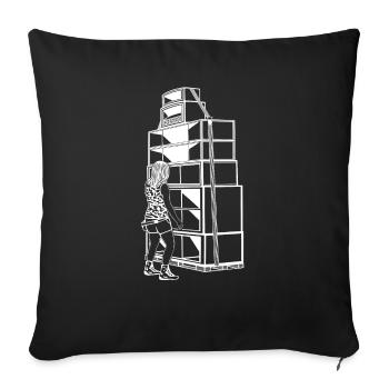 Tekno 23 Soundsystem Girl - Sofakissenbezug 45 x 45 cm - Schwarz - Vorne