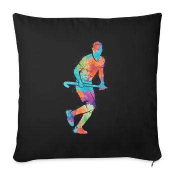Hockey Players Field Hockey Men's Hockey Boys - Sofa pillowcase 17,3'' x 17,3'' (45 x 45 cm) - black - Front