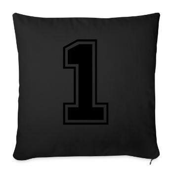 eins - Sofa pillowcase 17,3'' x 17,3'' (45 x 45 cm) - black - Front