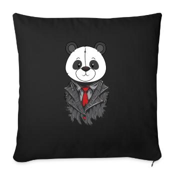 PANDA GANGSTER - Housse de coussin décorative 45 x 45 cm - noir - Devant