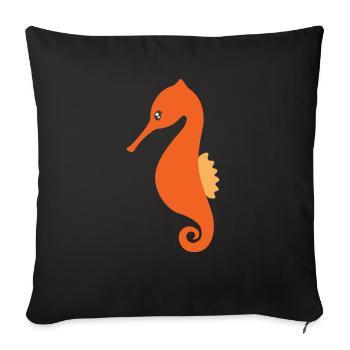 Seahorse - Sofa pillowcase 17,3'' x 17,3'' (45 x 45 cm) - black - Front