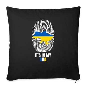 Loving Ukraine It's in my DNA Gift - Sofa pillowcase 17,3'' x 17,3'' (45 x 45 cm) - black - Front