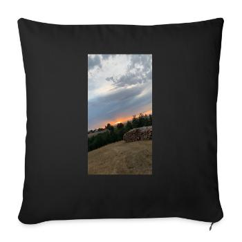 Sonnenuntergang 🌅 - Sofakissenbezug 45 x 45 cm - Schwarz - Vorne