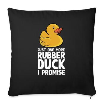 Yellow Bath Duckie Just One More Rubber Duck I Pro - Sofakissenbezug 45 x 45 cm - Schwarz - Vorne