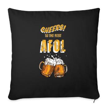 BEER - Sofakissenbezug 45 x 45 cm - Schwarz - Vorne