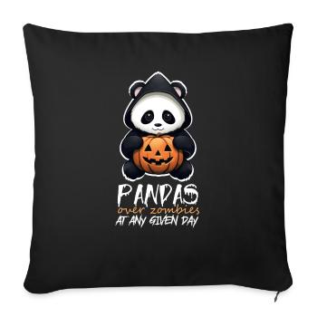 Amusing Halloween Sarcastic Panda Quote - Sofa pillowcase 17,3'' x 17,3'' (45 x 45 cm) - black - Front