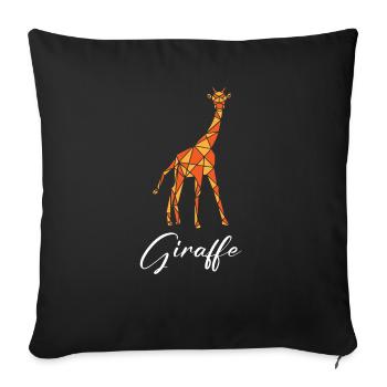 Giraffe Geometric - Sofa pillowcase 17,3'' x 17,3'' (45 x 45 cm) - black - Front