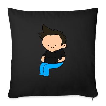 chiby gros - Housse de coussin décorative 45 x 45 cm - noir - Devant