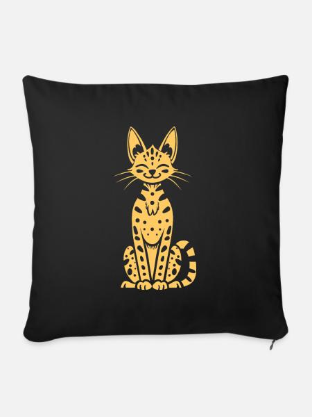 Serval - Sofakissenbezug 45 x 45 cm - Schwarz