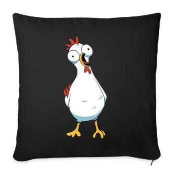 Chicken Poultry Chicken Coop Farm Hen Eggs - Sofa pillowcase 17,3'' x 17,3'' (45 x 45 cm) - black - Front