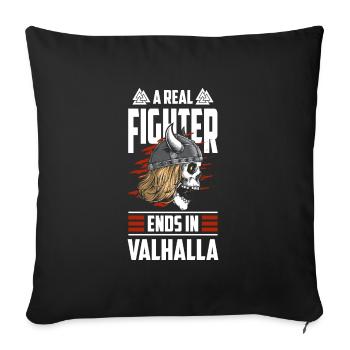 Viking Norse Mythology - Sofa pillowcase 17,3'' x 17,3'' (45 x 45 cm) - black - Front