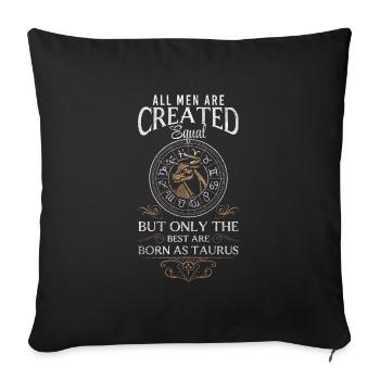 Signe du zodiaque Élément Constellation d’avril - Housse de coussin décorative 45 x 45 cm - noir - Devant