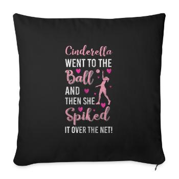 Volleyball game Training Beach volleyball - Sofa pillowcase 17,3'' x 17,3'' (45 x 45 cm) - black - Front