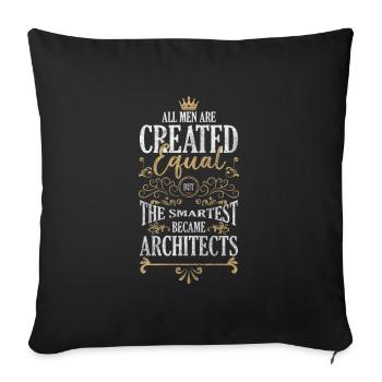 Designer House Construction Office - Sofa pillowcase 17,3'' x 17,3'' (45 x 45 cm) - black - Front