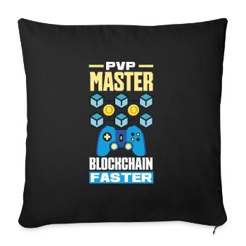 Cryptocurrency Rewards Gaming Blockchain Gamer - Sofa pillowcase 17,3'' x 17,3'' (45 x 45 cm) - black - Front