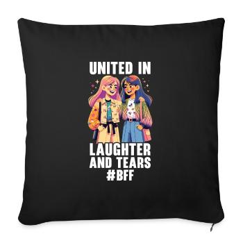 Meilleur ami Fête des mères Amitié BFF - Housse de coussin décorative 45 x 45 cm - noir - Devant