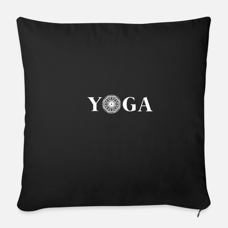Yoga - Sofakissenbezug 45 x 45 cm - Schwarz