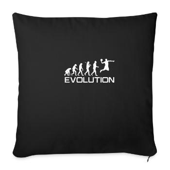 Evolution du handball - Housse de coussin décorative 45 x 45 cm - noir - Devant