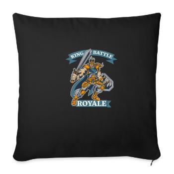 King of Battle Geschenkidee - Sofakissenbezug 45 x 45 cm - Schwarz - Vorne
