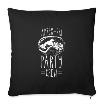 Après Ski Party Crew Mountains Ski Goggles - Sofa pillowcase 17,3'' x 17,3'' (45 x 45 cm) - black - Front