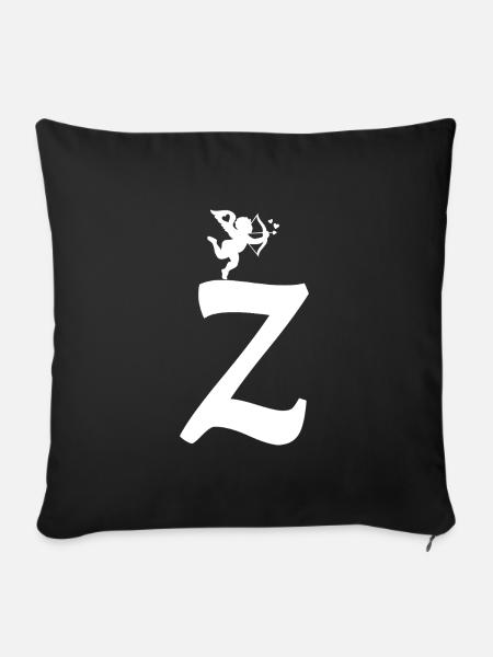Z - Sofakissenbezug 45 x 45 cm - Schwarz