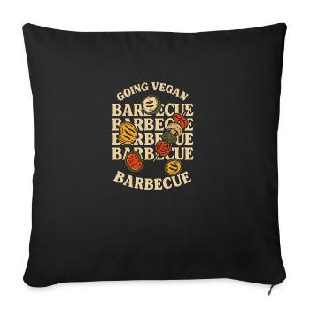 Vegan Barbeque - Sofakissenbezug 45 x 45 cm - Schwarz - Vorne