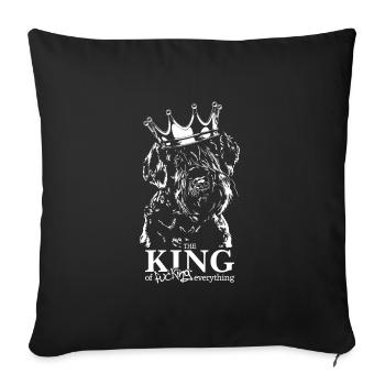 Schnauzer géant roi chien disant chiens chien - Housse de coussin décorative 45 x 45 cm - noir - Devant
