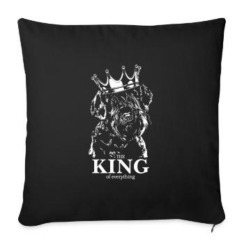Schnauzer géant Roi de tout Chiens Wilsigns - Housse de coussin décorative 45 x 45 cm - noir - Devant
