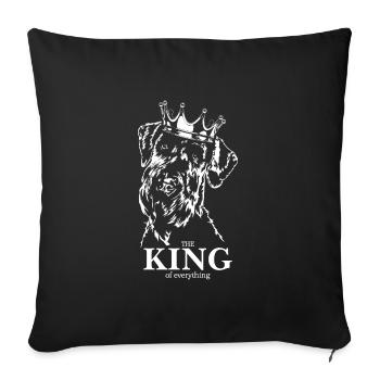 Schnauzer géant Roi de tout Chiens Wilsigns - Housse de coussin décorative 45 x 45 cm - noir - Devant