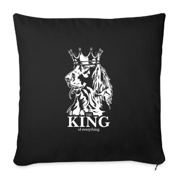 Irish Setter King of everything Dogs Wilsigns - Sofa pillowcase 17,3'' x 17,3'' (45 x 45 cm) - black - Front