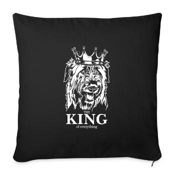Irish Wolfhound Roi de Tout Chien Wilsigns - Housse de coussin décorative 45 x 45 cm - noir - Devant