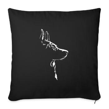 Australian Kelpie Silhouette Hunde Hund Wilsigns - Sofakissenbezug 45 x 45 cm - Schwarz - Vorne