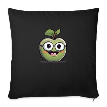 Apple Fruit Fruit Nerd - Sofa pillowcase 17,3'' x 17,3'' (45 x 45 cm) - black - Front