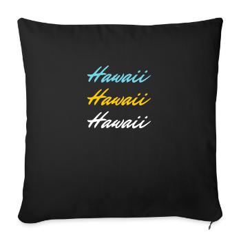Hawaï coloré - Housse de coussin décorative 45 x 45 cm - noir - Devant