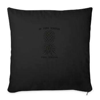 Funny Swinger Upside Down Pineapple Sexual - Sofa pillowcase 17,3'' x 17,3'' (45 x 45 cm) - black - Front