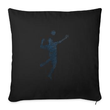 Joueur de Fistball Volleyball Fistball Spi - Housse de coussin décorative 45 x 45 cm - noir - Devant