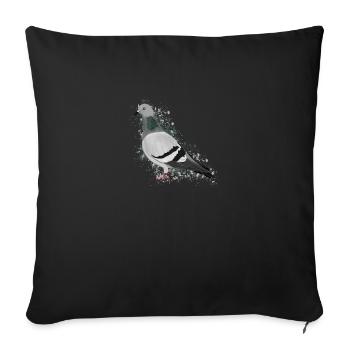 Pigeon Bird Bird Lover Birdwatcher - Sofa pillowcase 17,3'' x 17,3'' (45 x 45 cm) - black - Front