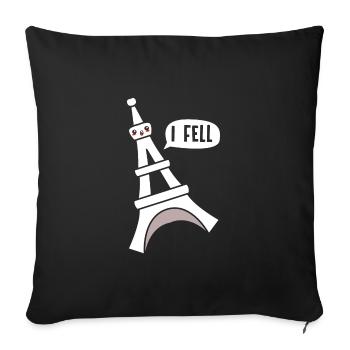 France - Sofa pillowcase 17,3'' x 17,3'' (45 x 45 cm) - black - Front