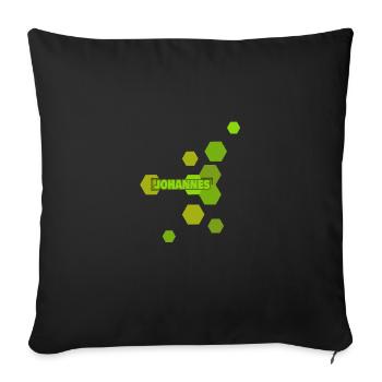 Johannes - Housse de coussin décorative 45 x 45 cm - noir - Devant