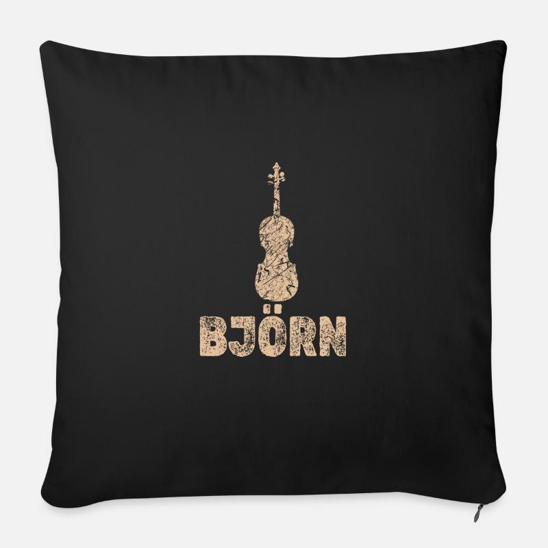 Bratsche Björn - Sofakissenbezug 45 x 45 cm - Schwarz