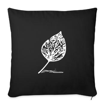Autumn leaves with shade - Sofa pillowcase 17,3'' x 17,3'' (45 x 45 cm) - black - Front