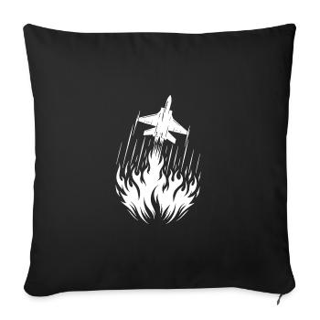 Pompier Avion Modèle Avion Modèle Avion Modèle Avion - Housse de coussin décorative 45 x 45 cm - noir - Devant