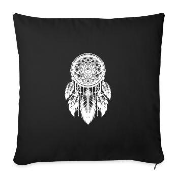 Attrape-rêves classique style américain - Housse de coussin décorative 45 x 45 cm - noir - Devant