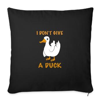 Drôle de canard je ne donne pas un canard en disant - Housse de coussin décorative 45 x 45 cm - noir - Devant