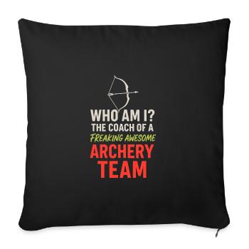 Wer bin ich? Der Trainer eines verdammt guten - Sofakissenbezug 45 x 45 cm - Schwarz - Vorne