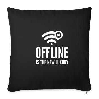 Offline New Luxury Social Media Influencer Geschen - Housse de coussin décorative 45 x 45 cm - noir - Devant