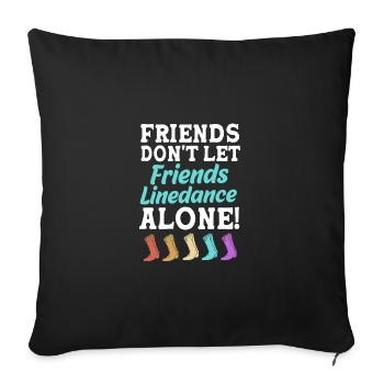 Line Dance - Sofa pillowcase 17,3'' x 17,3'' (45 x 45 cm) - black - Front