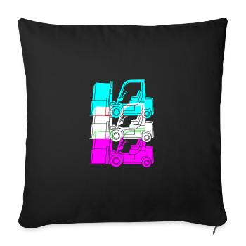 Gabelstaplerfahrer - Sofakissenbezug 45 x 45 cm - Schwarz - Vorne