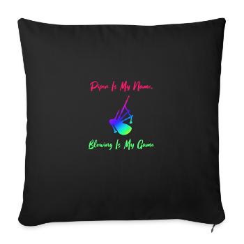 Scotland Bagpipe Bagpipe Musician Gift - Housse de coussin décorative 45 x 45 cm - noir - Devant